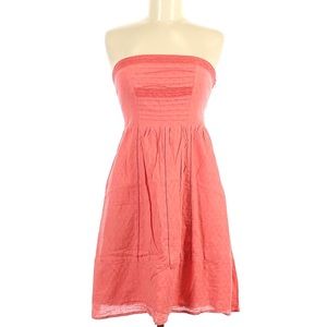 Romy Peach Pink Strapless Cotton Summer Mini Dress Size Medium M
